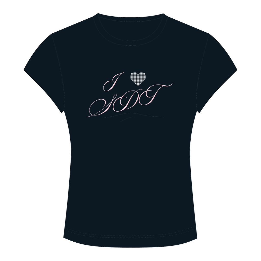 Sigma Delta Tau Baby Tee — Black