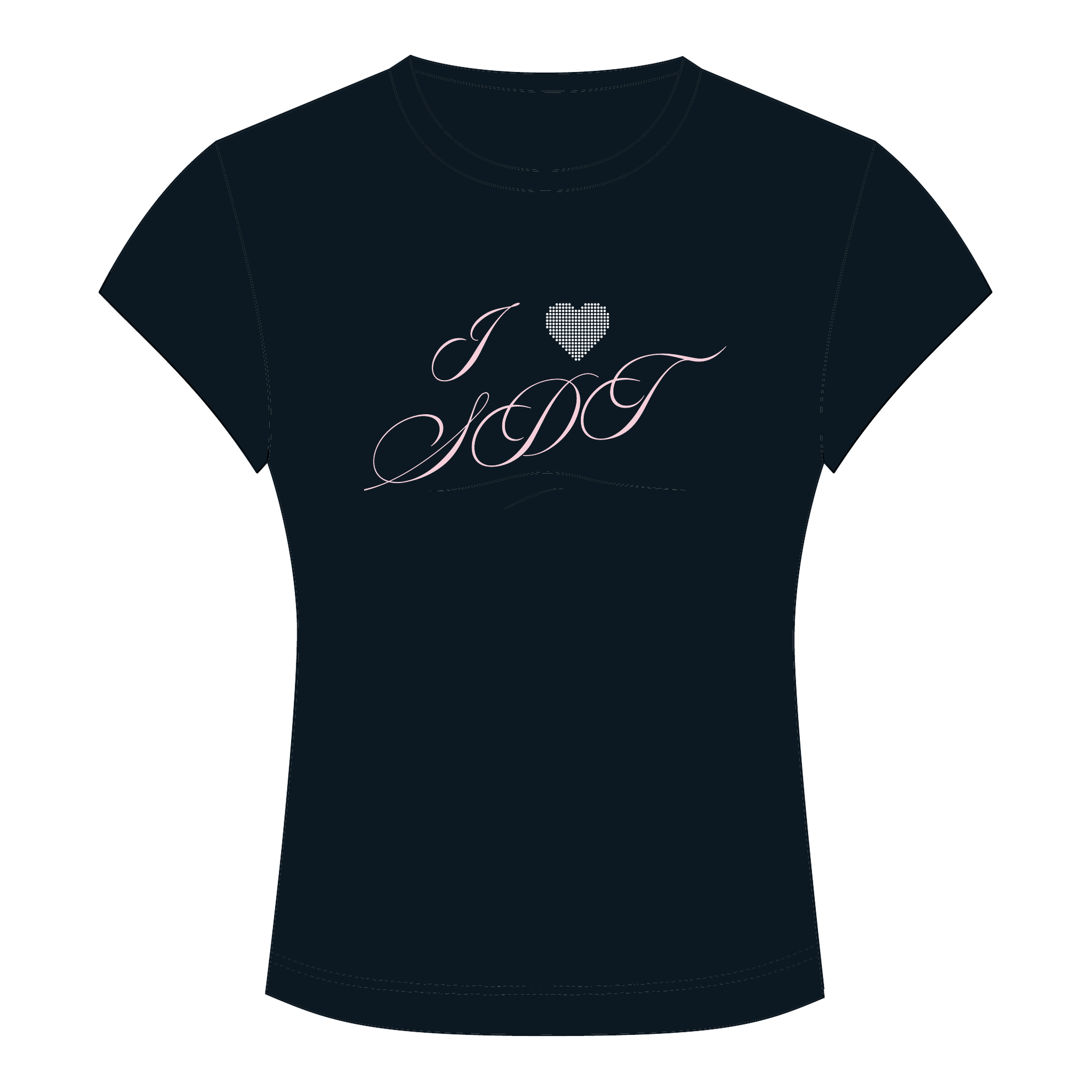Sigma Delta Tau Baby Tee — Black