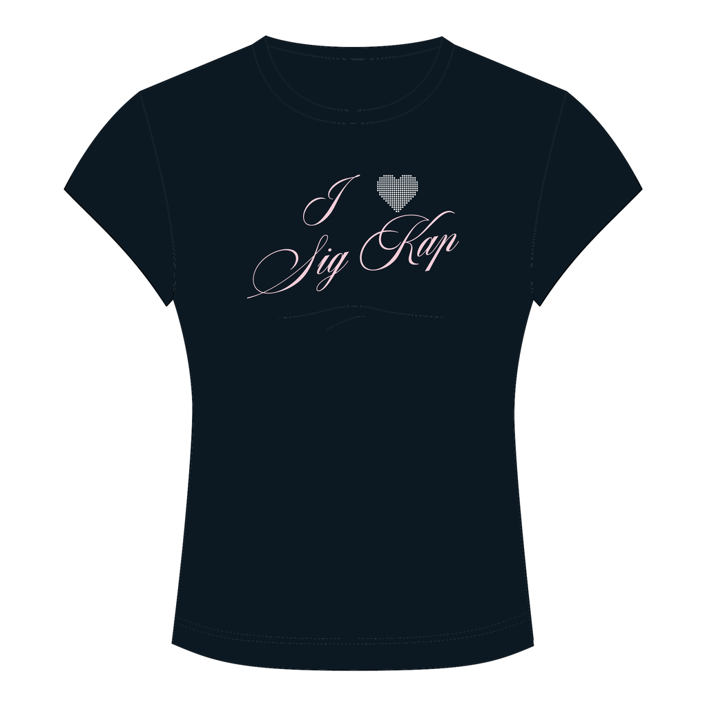 Sigma Kappa Baby Tee — Black