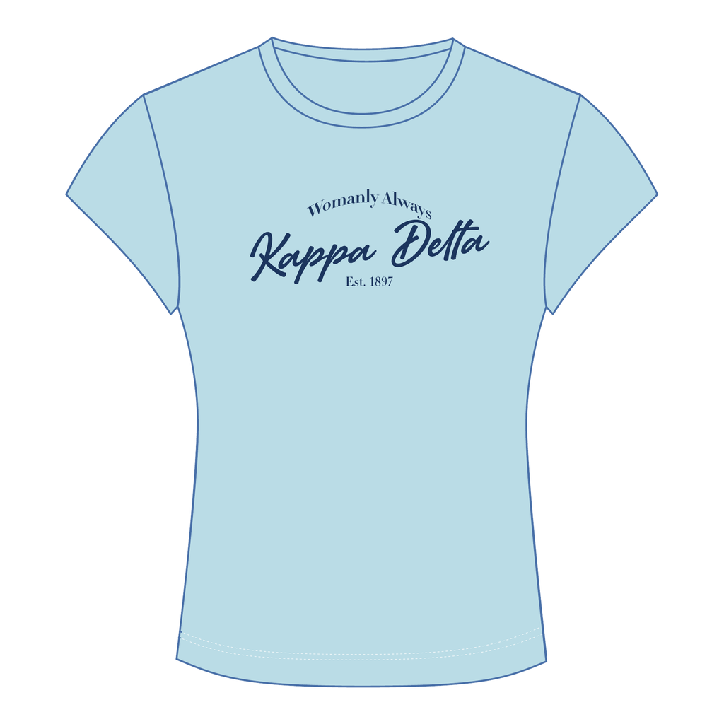 Kappa Delta Baby Tee — Blue