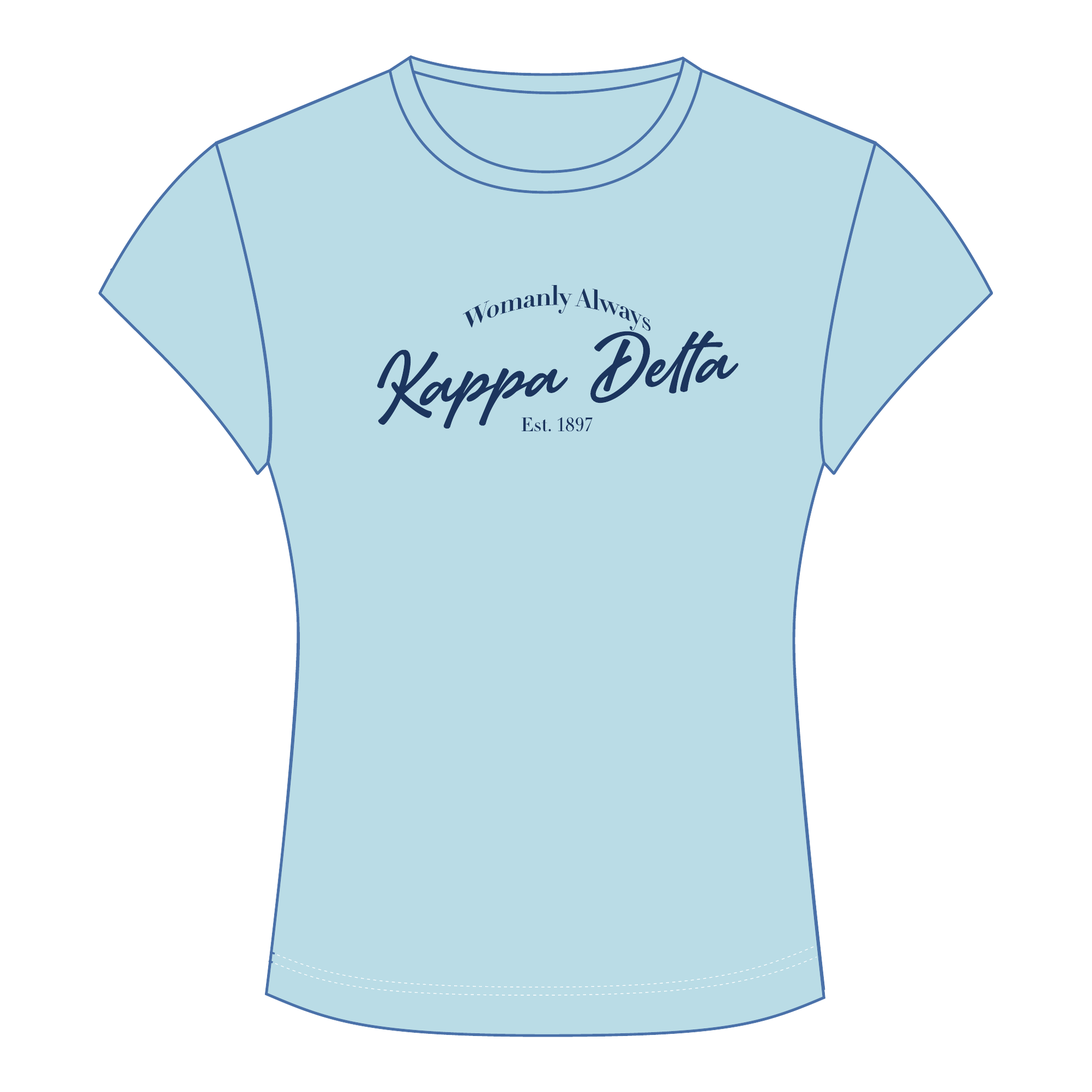 Kappa Delta Baby Tee — Blue