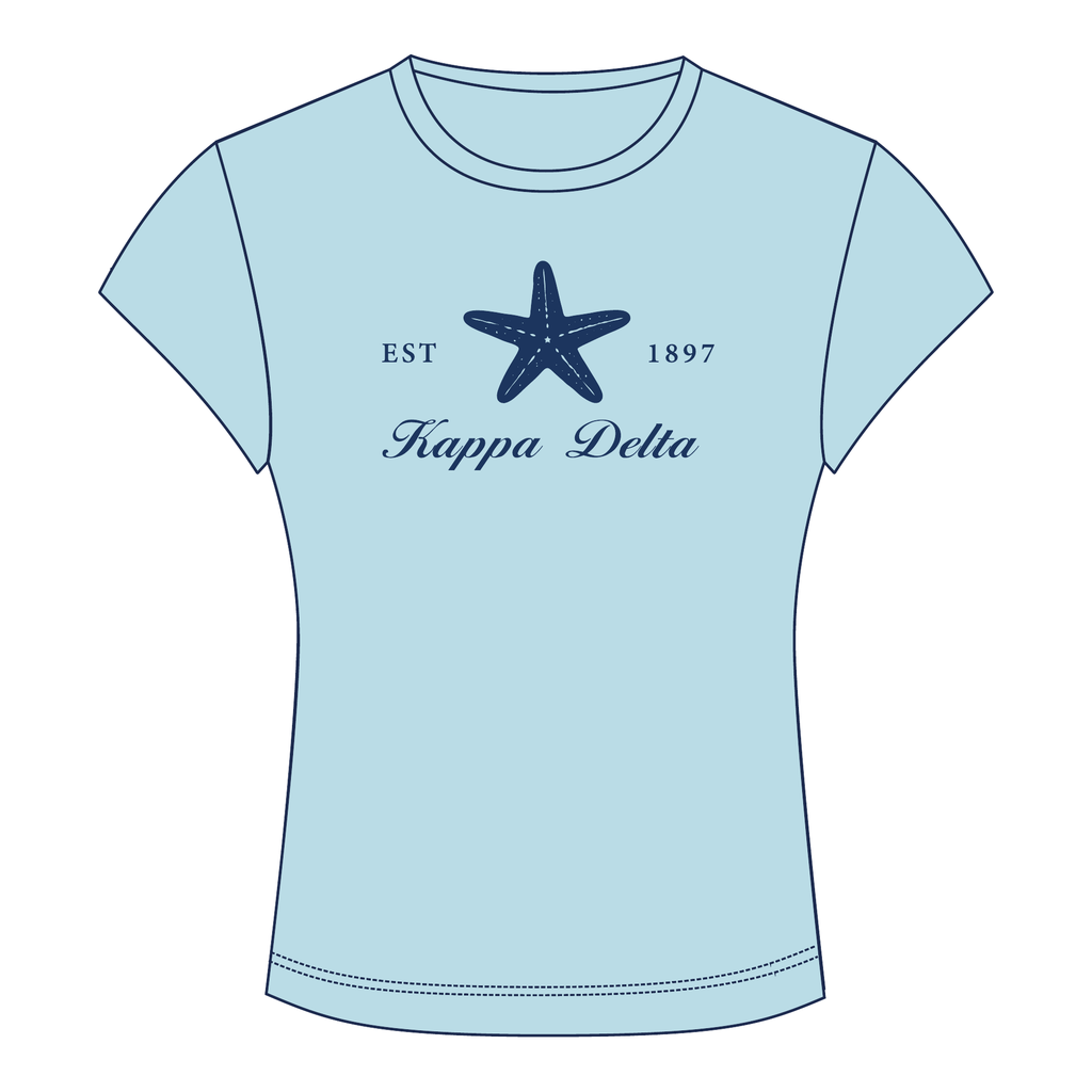 Kappa Delta Baby Tee — Blue