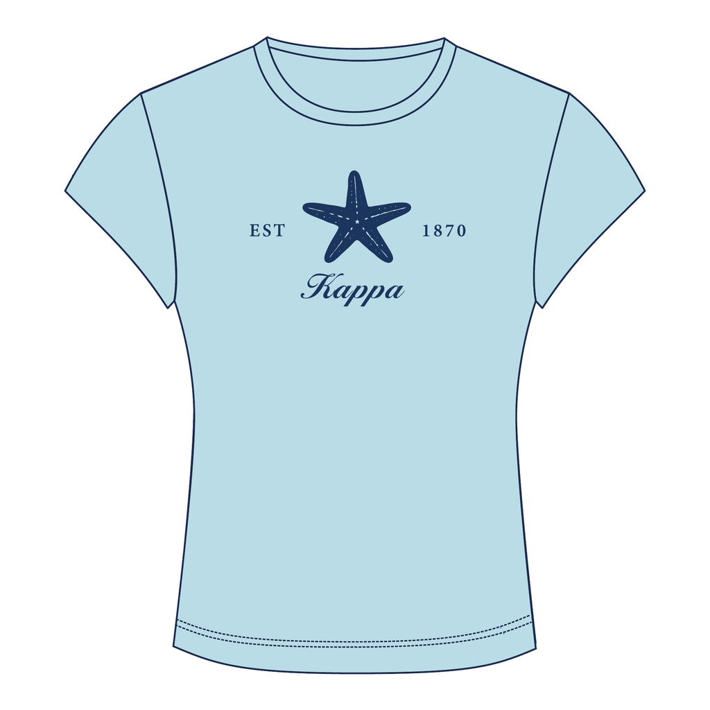 Kappa Kappa Gamma Baby Tee — Blue