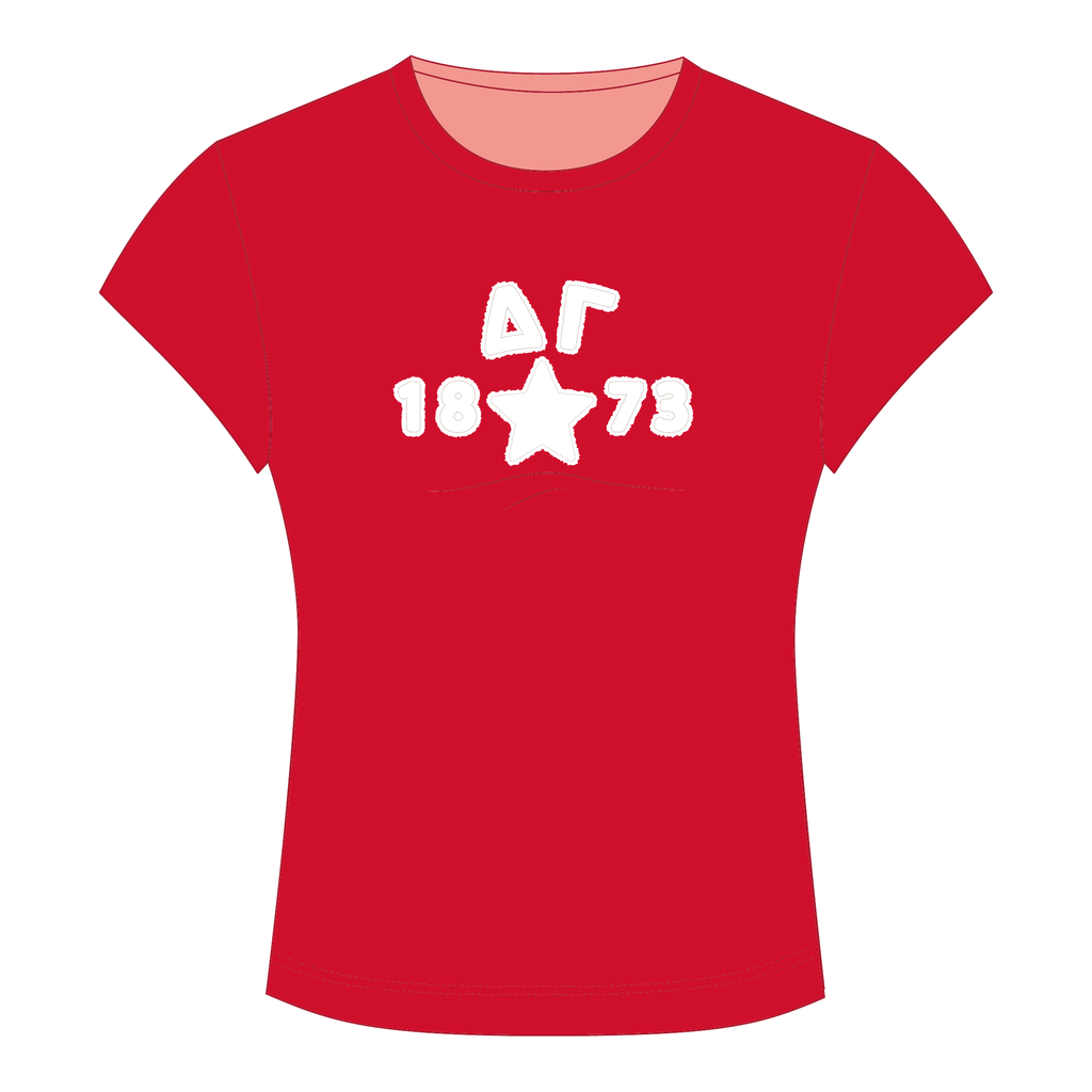 Delta Gamma Baby Tee — Red