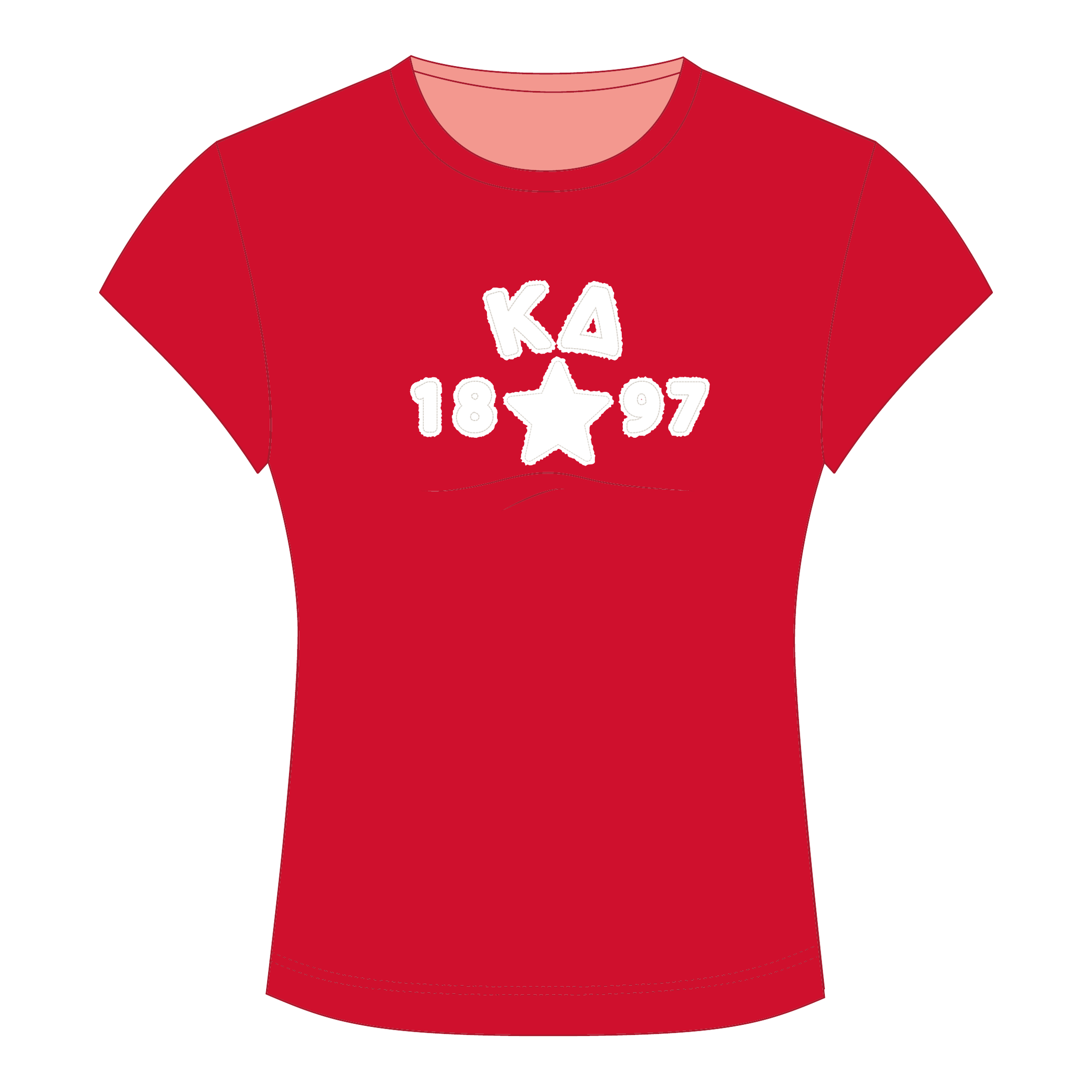 Kappa Delta Baby Tee — Red