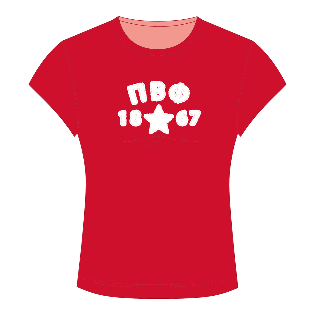 Pi Beta Phi Baby Tee — Red