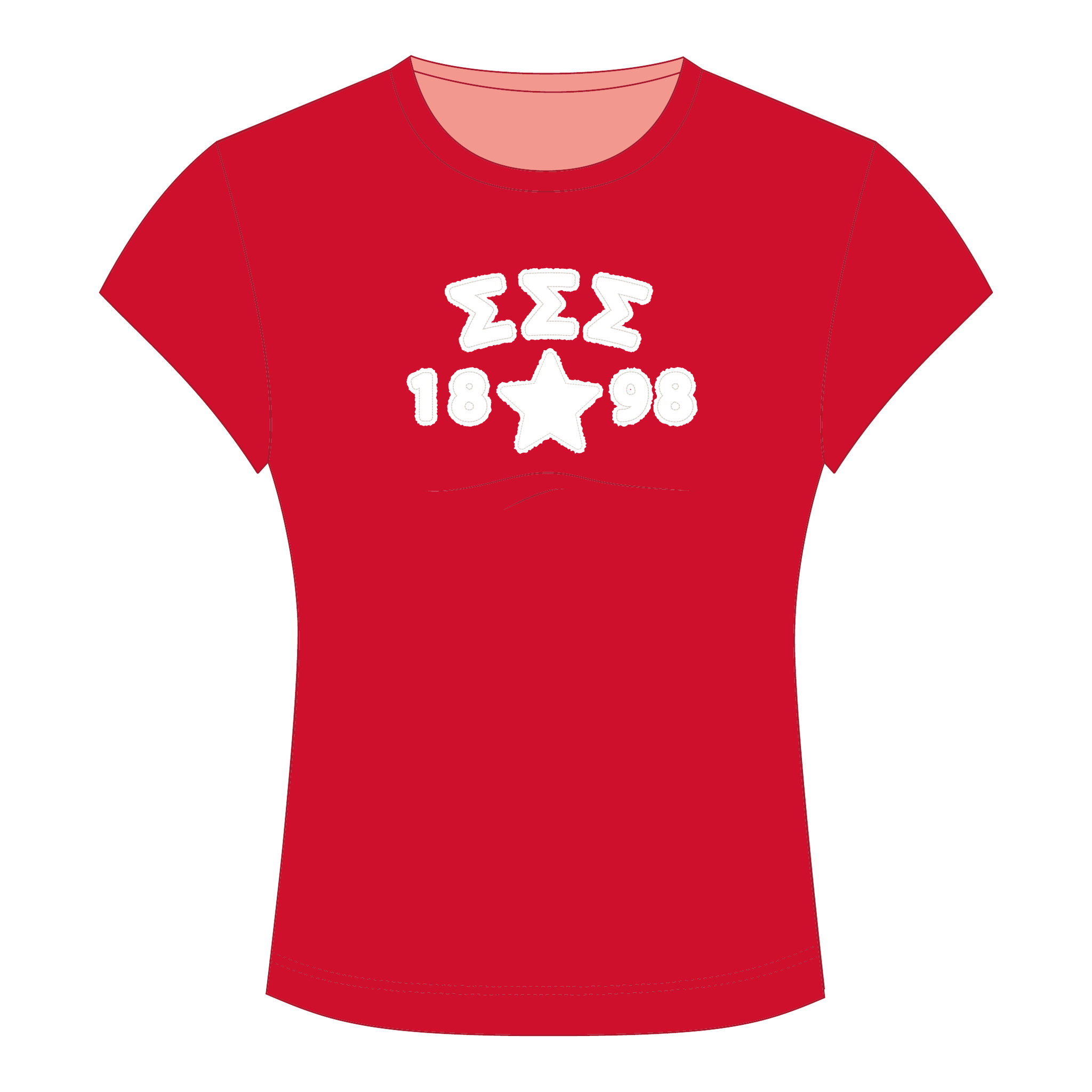 Sigma Sigma Sigma Baby Tee — Red