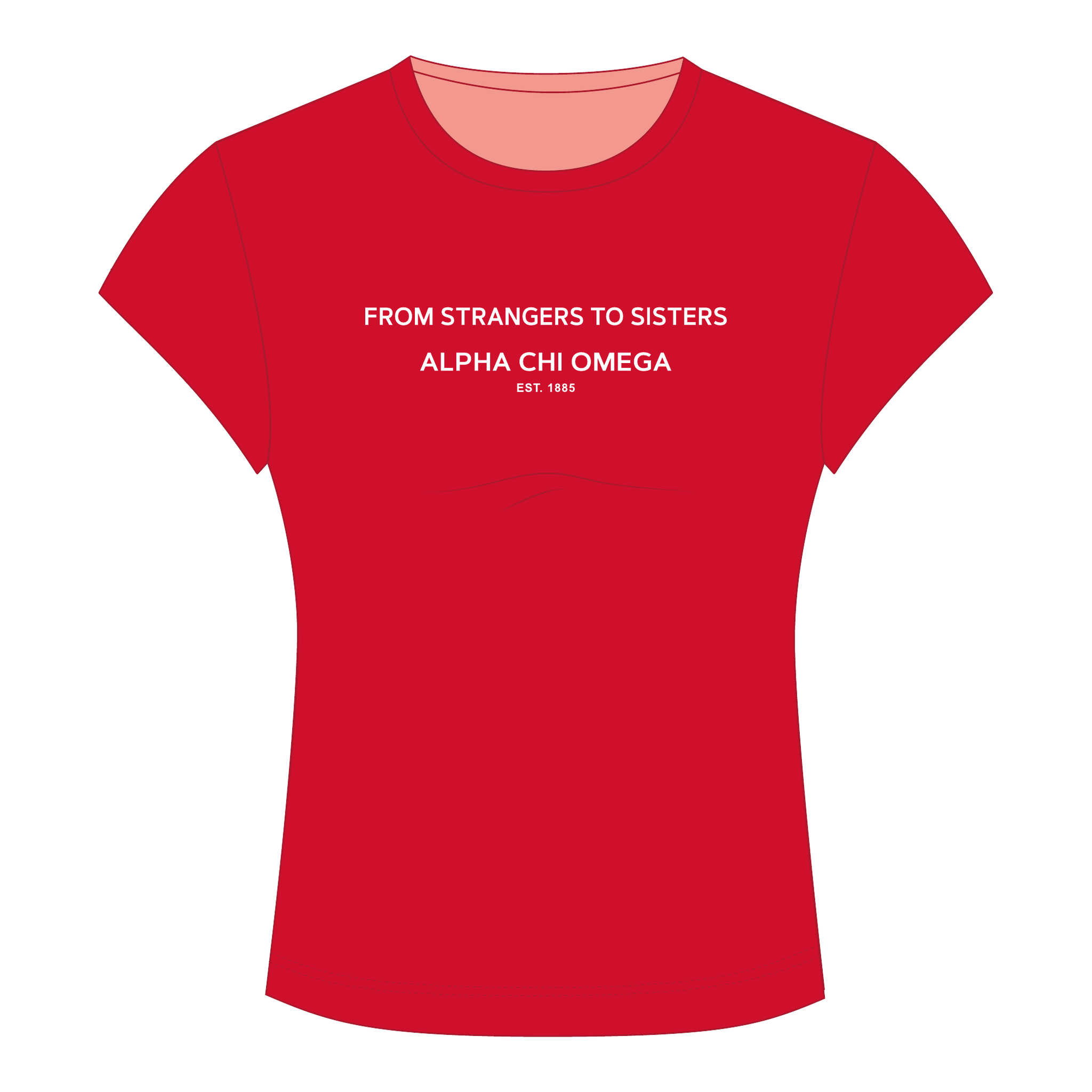 Alpha Chi Omega Baby Tee — Red