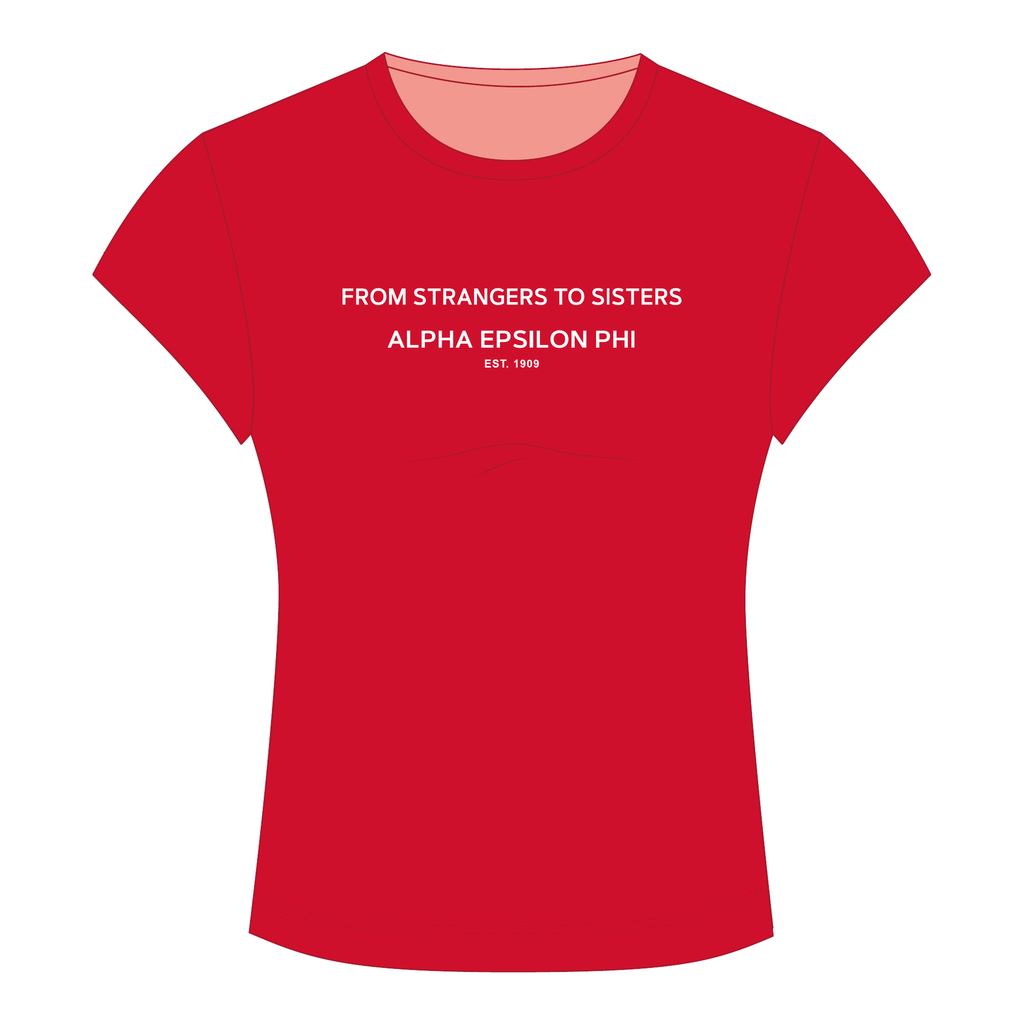 Alpha Epsilon Phi Baby Tee — Red
