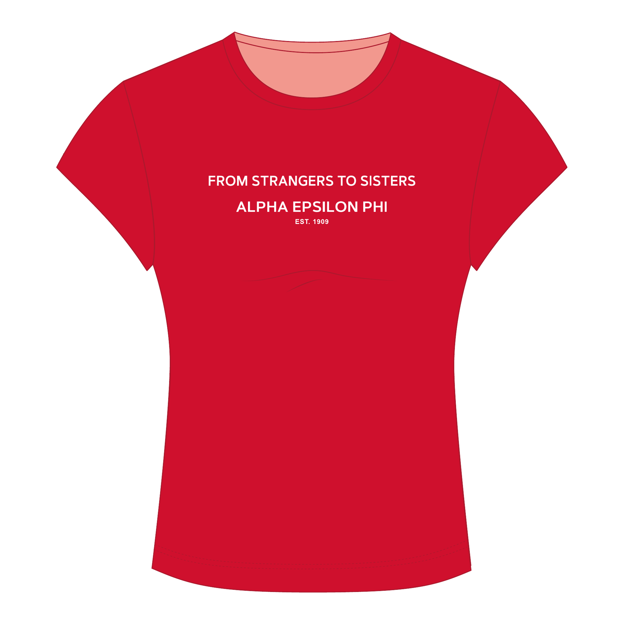 Alpha Epsilon Phi Baby Tee — Red