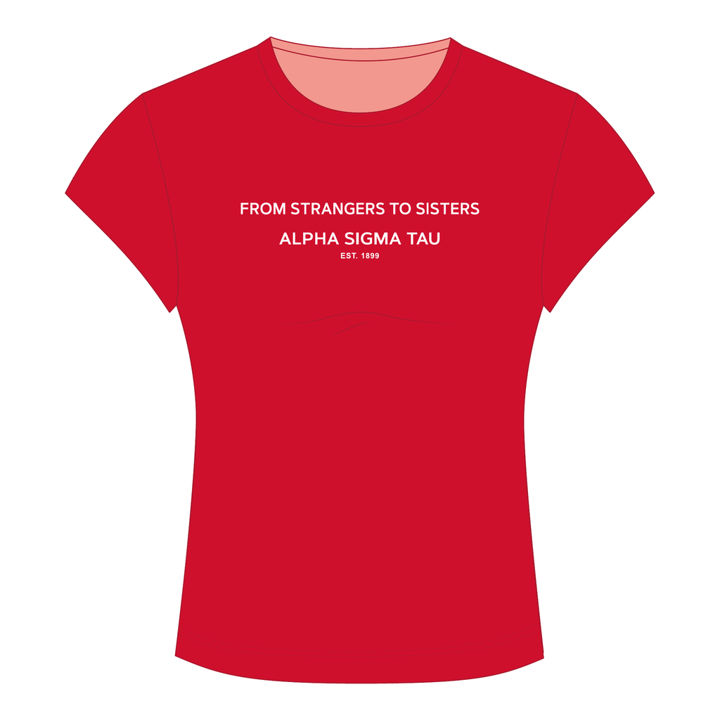 Alpha Sigma Tau Baby Tee — Red