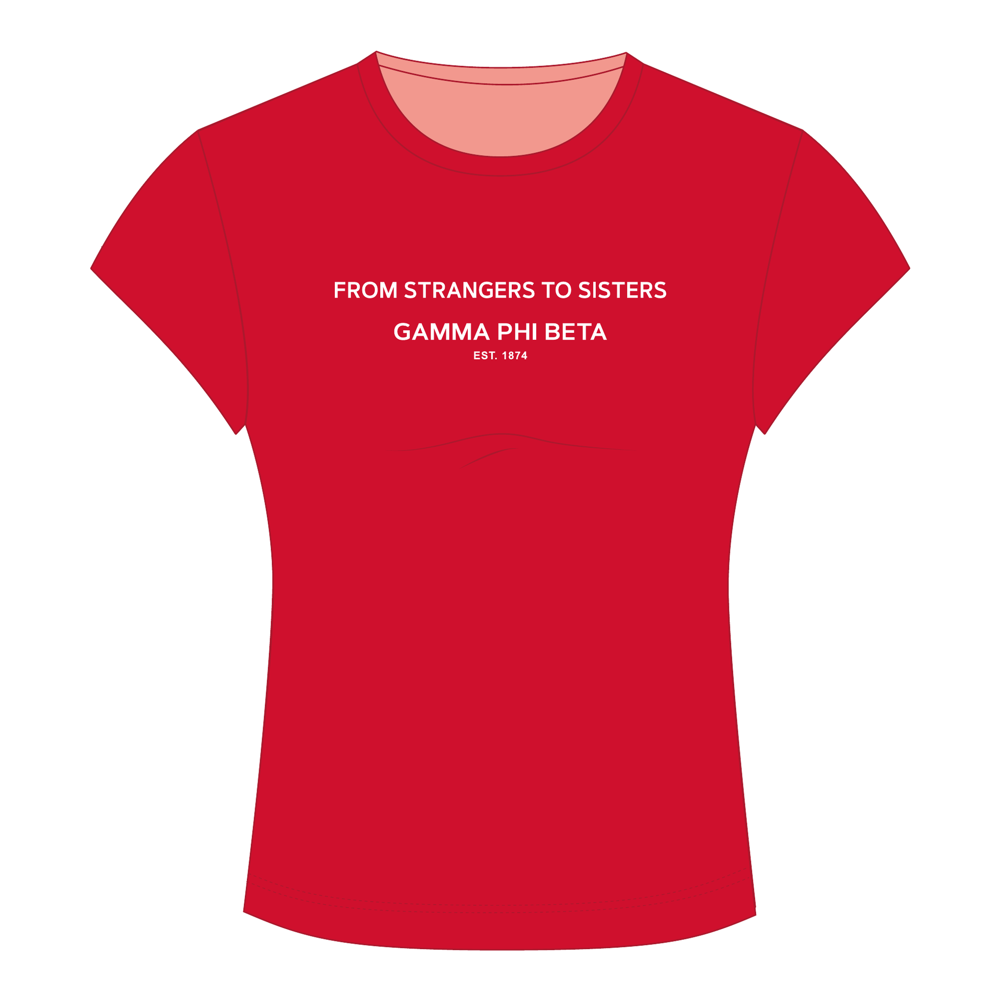 Gamma Phi Beta Baby Tee — Red