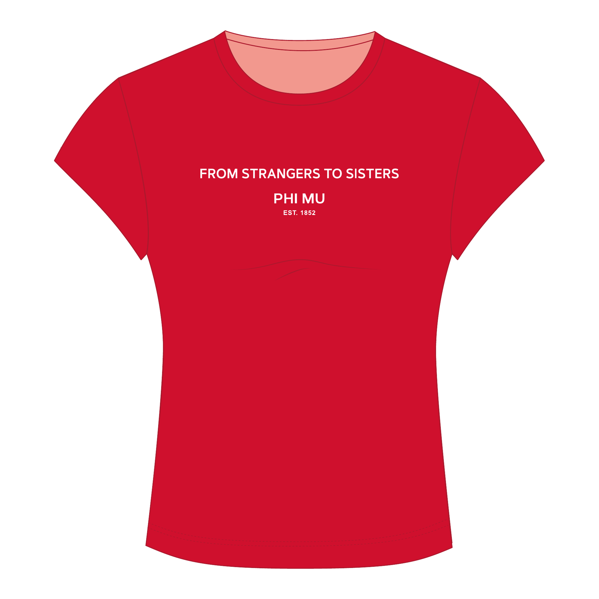 Phi Mu Baby Tee — Red