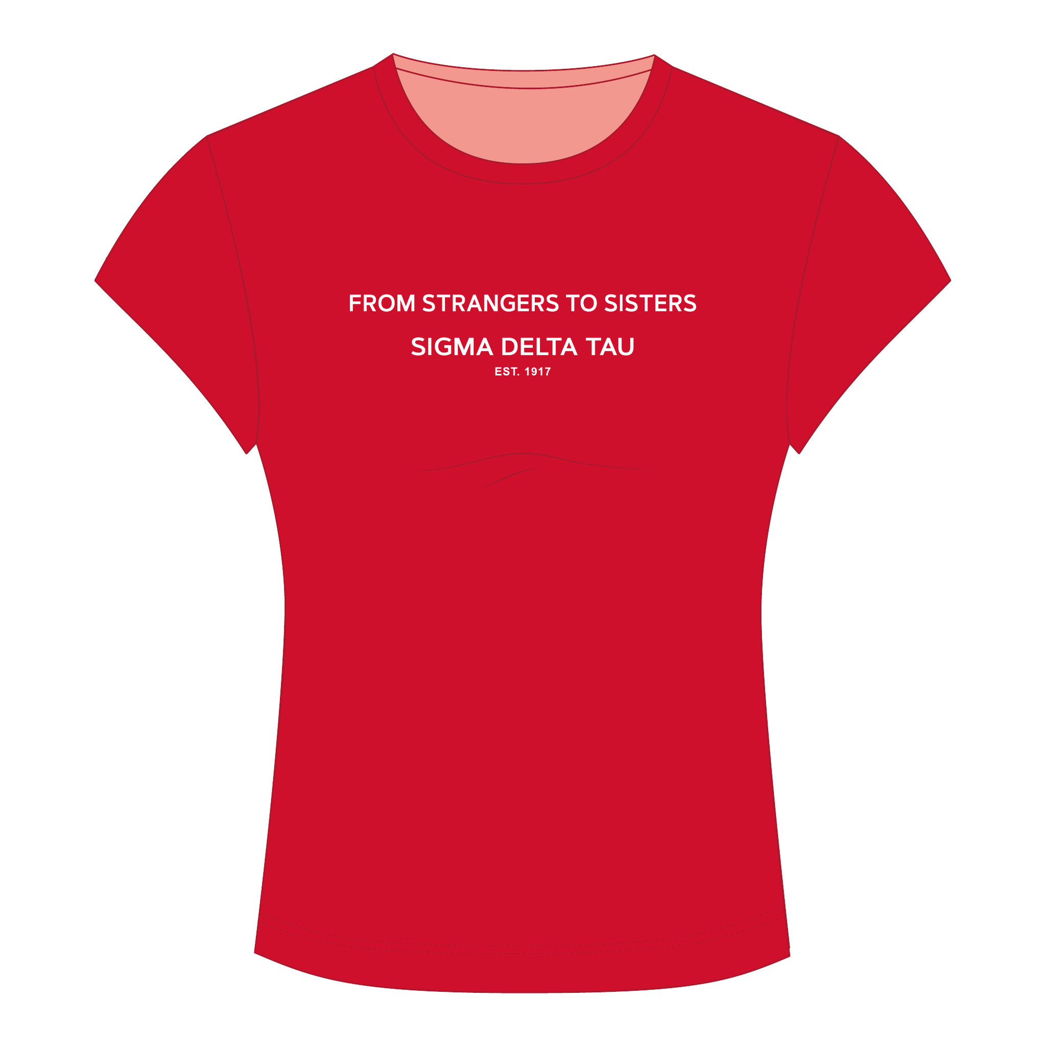 Sigma Delta Tau Baby Tee — Red
