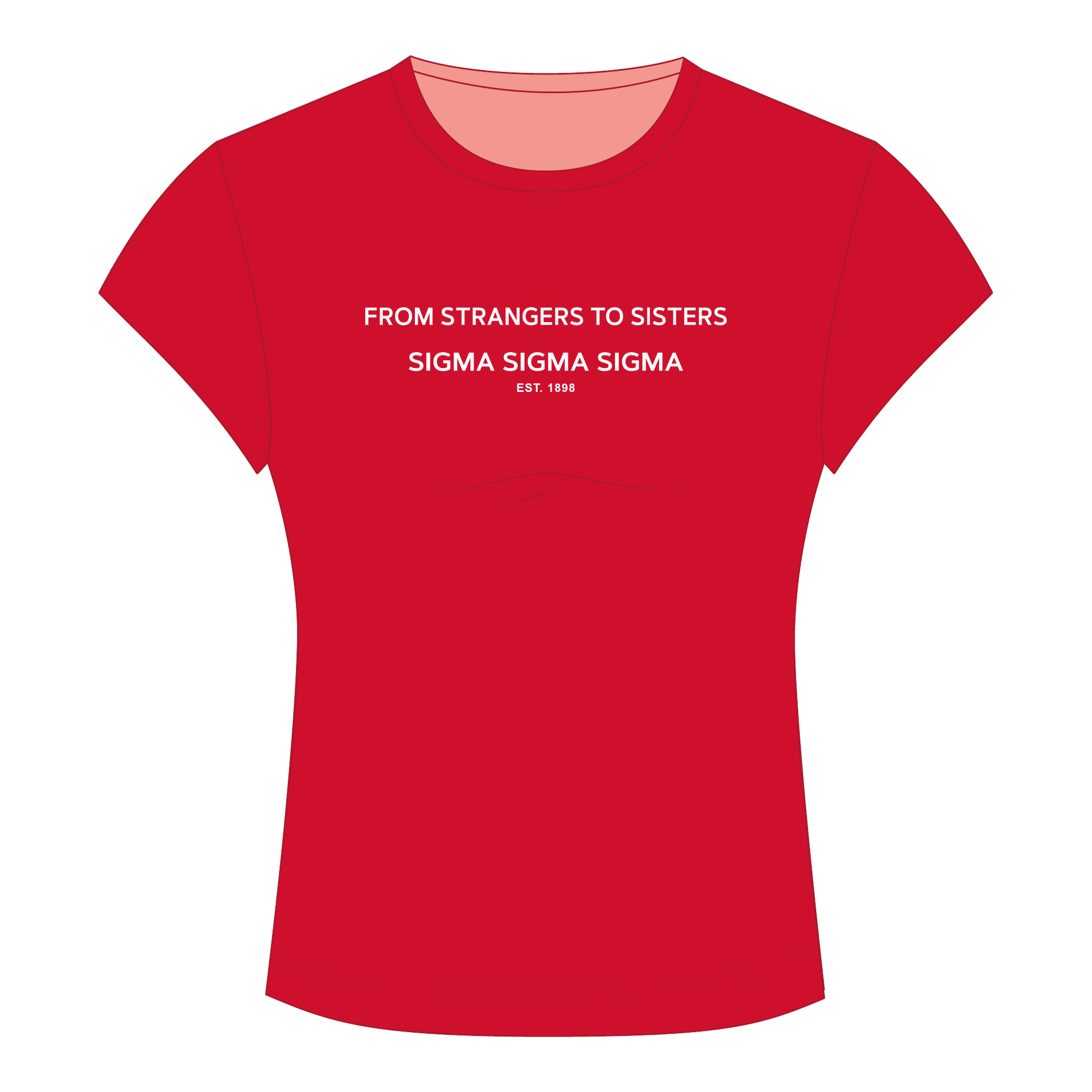 Sigma Sigma Sigma Baby Tee — Red