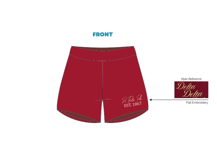 H3G-2612-College of William & Mary-Pi Beta Phi-Sweatshorts