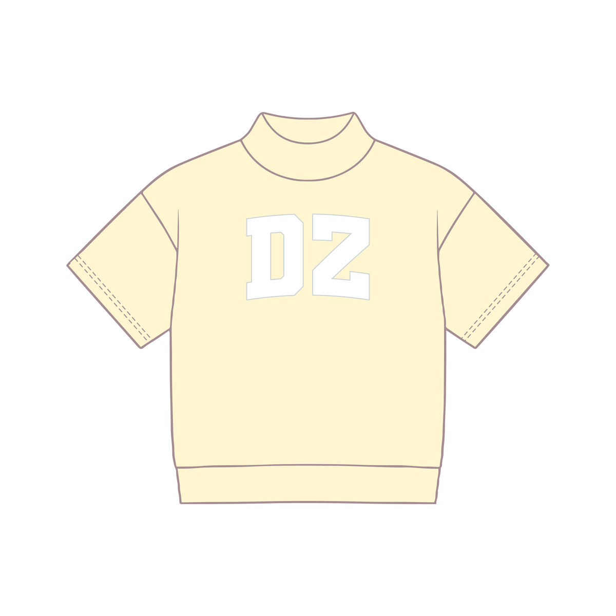 Short Sleeve Mockneck - Butter