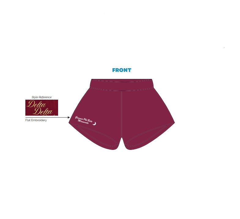 H3G-2513-University of Minnesota Twin Cities-Gamma Phi Beta-BOOTY SHORTS (2.5 INSEAM)