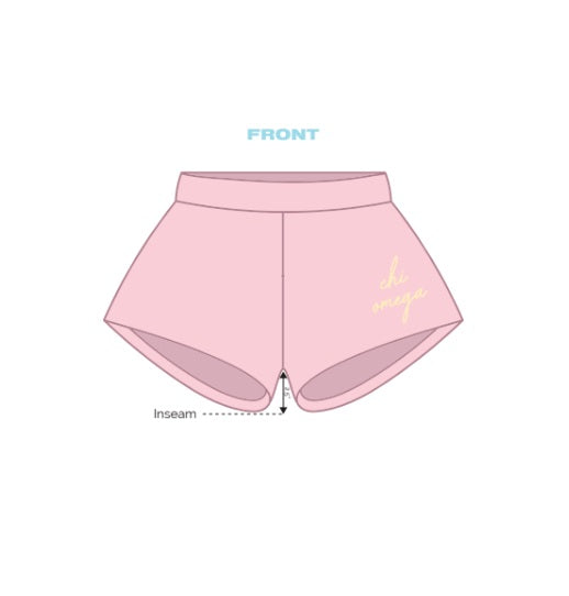 H3G-1256 - South Dakota State University - Chi Omega Booty Shorts