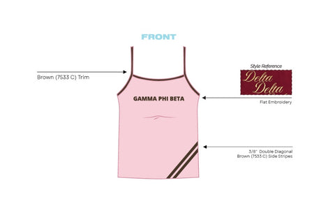 H3G-1178-University of Delaware-Gamma Phi Beta-Strappy Tank