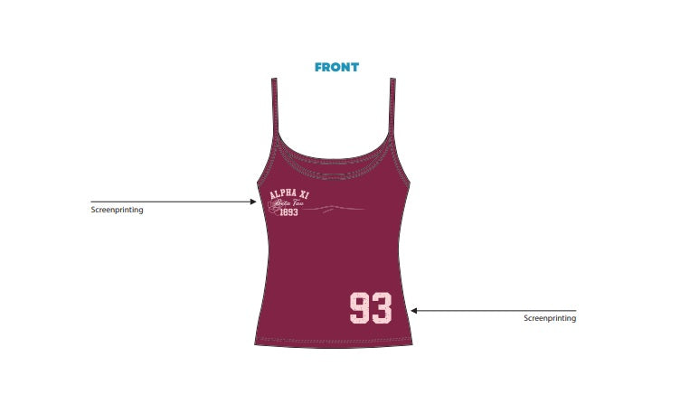 H3G-2160-Kent State University-Alpha Xi Delta-LOW RISE STRAPPY TANK