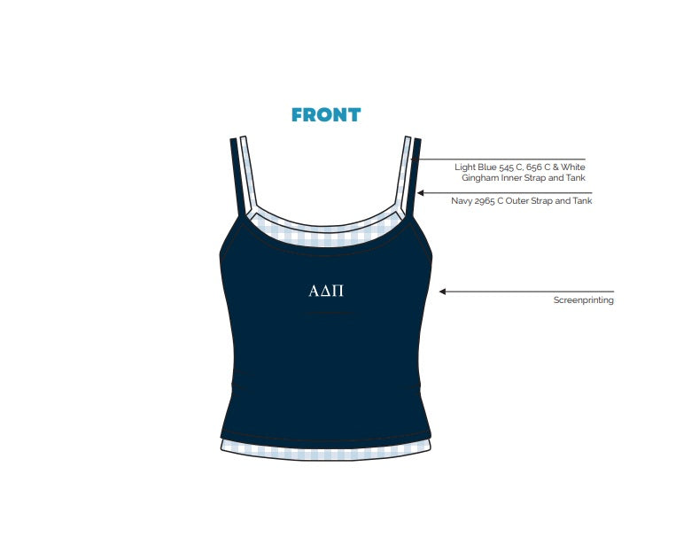 H3G-2224-Kansas State University-Alpha Delta Pi-DOUBLE LAYERED STRAPPY TANK