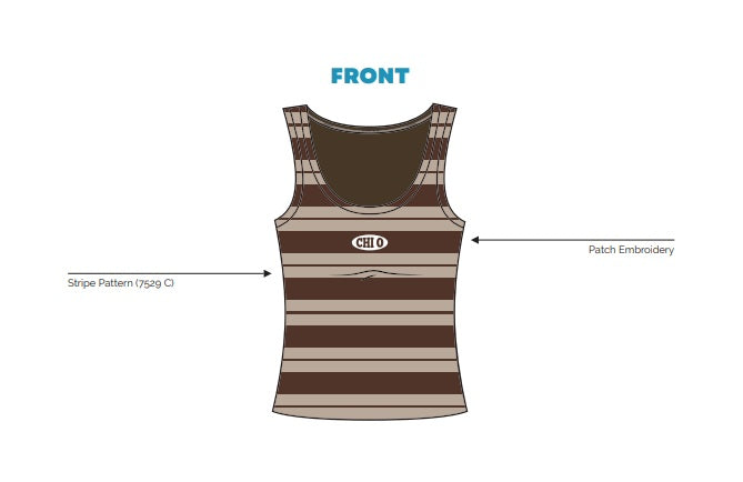 H3G-2501-University of New Hampshire-Chi Omega - Sorority-Low Scoop Neck Tank - Full Length