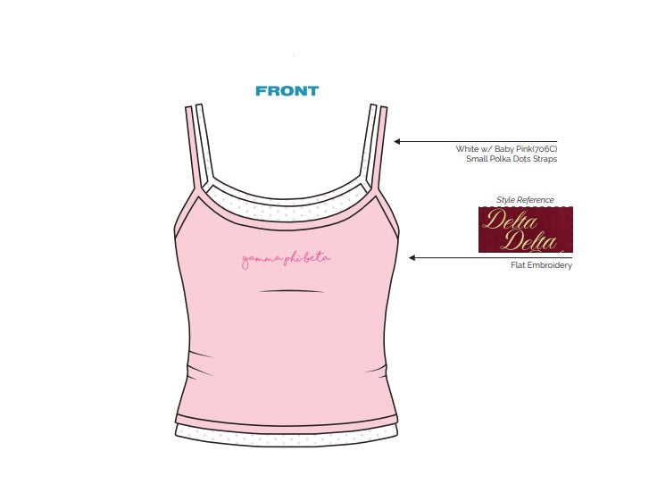H3G-2030-University of Wisconsin-Milwaukee-Gamma Phi Beta-DOUBLE LAYERED STRAPPY TANK