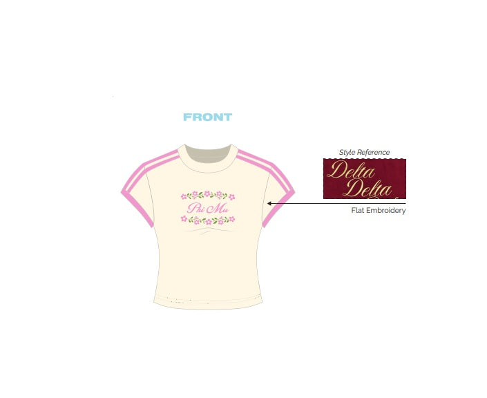 H3G-2348-Pace University-Phi Mu-SPORTY RINGER TEE