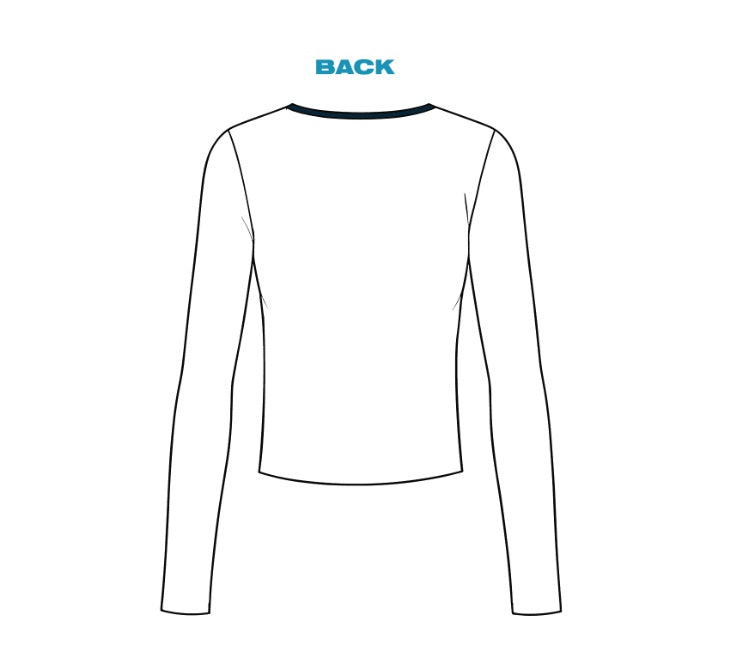 H3G-1641-University of Delaware-sigma kappa-V NECK WRAP LONG SLEEVE TEE