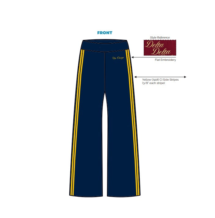 H3G-1680-University of Michigan-chi omega-TRACK PANTS
