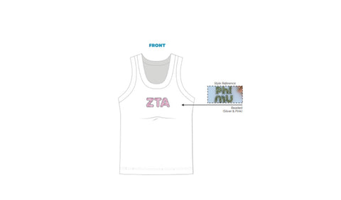 H3G-1114-College of Charleston Zeta Tau Alpha-TANK(White)