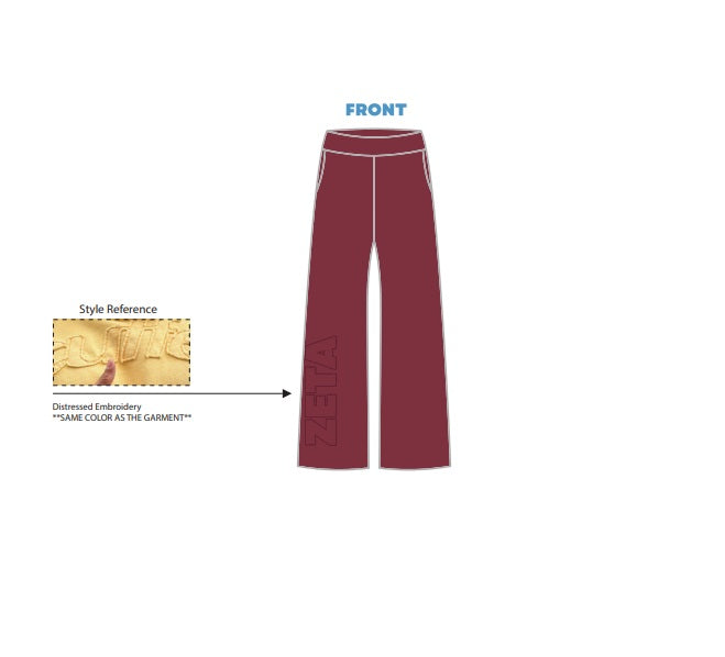 H3G-2880-James Madison University-Zeta Tau Alpha-Wide Leg Sweatpants