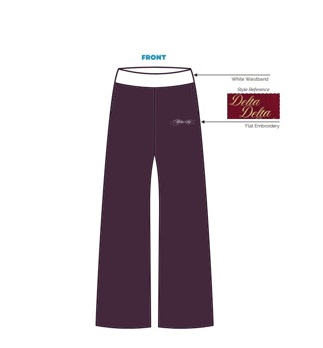 H3G-2885-Boise State University-Alpha Sigma Alpha-Wide Leg Sweatpants