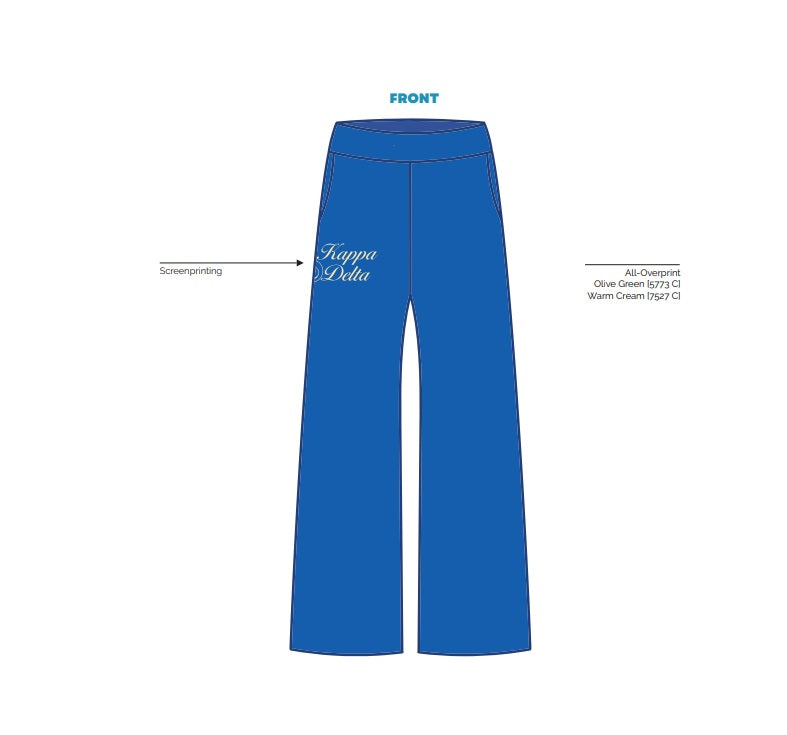 H3G-2705-University of San Diego-Kappa Delta Zeta Rho-WIDE LEG SWEATPANTS