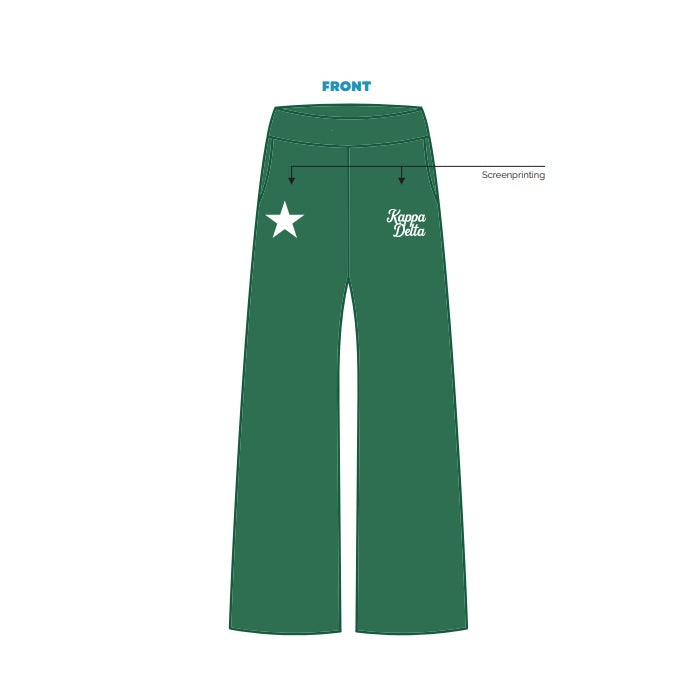 H3G-2487-University of Oregon-Kappa Delta-WIDE LEG SWEATPANTS