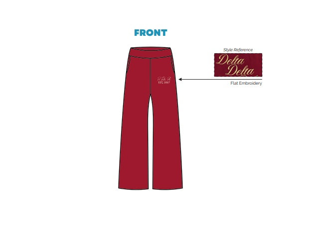 H3G-2612-College of William & Mary-Pi Beta Phi-Wide Leg Sweatpants