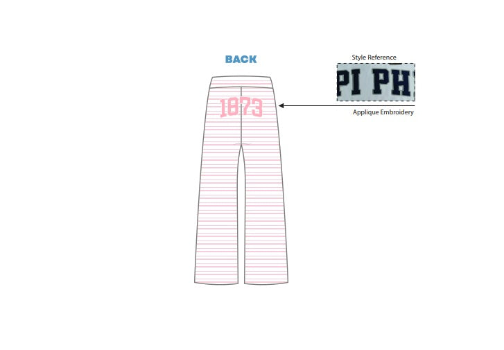H3G-2839-Michigan State University-delta gamma-Wide Leg Sweatpants