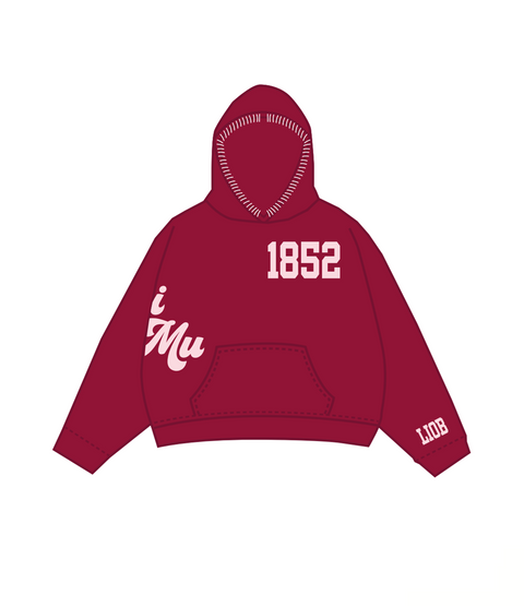 HG-0737 - Rutgers University - Phi Mu - Phi Nu Chapter Red Hoodie