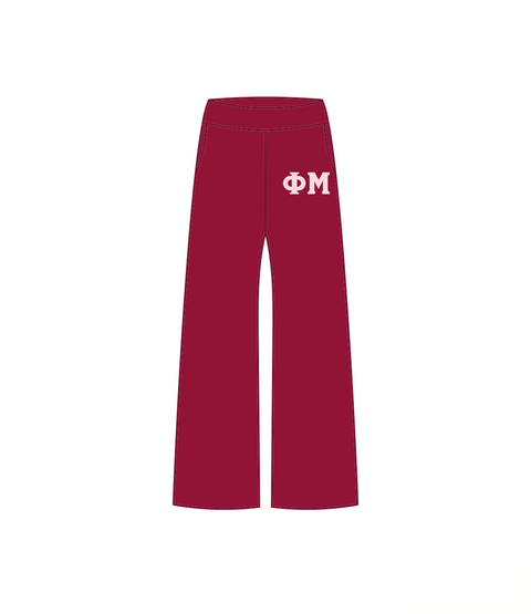 HG-0737 - Rutgers University - Phi Mu - Phi Nu Chapter Wide Leg Sweatpants