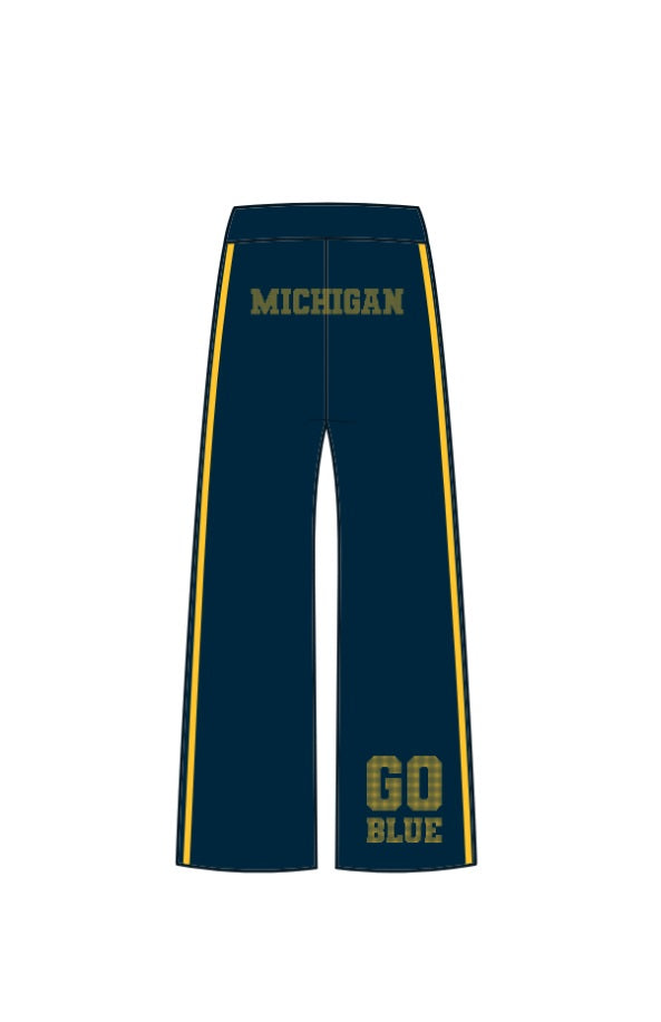 H3G-0817 - University of Michigan - Zeta Tau Alpha Wide Leg Sweatpants