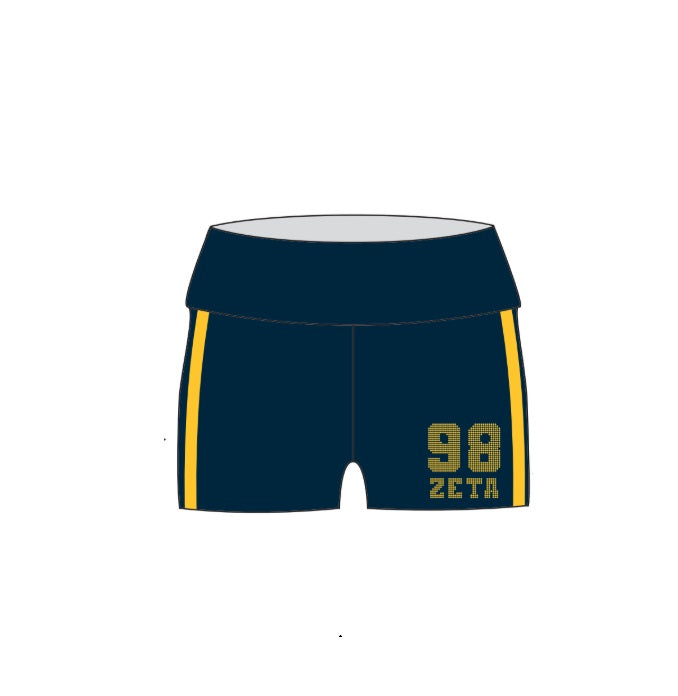 H3G-0817 - University of Michigan - Zeta Tau Alpha Fold Over Shorts