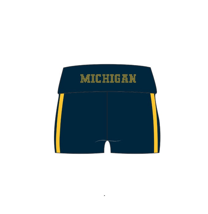 H3G-0817 - University of Michigan - Zeta Tau Alpha Fold Over Shorts
