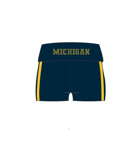 H3G-0817 - University of Michigan - Zeta Tau Alpha Fold Over Shorts