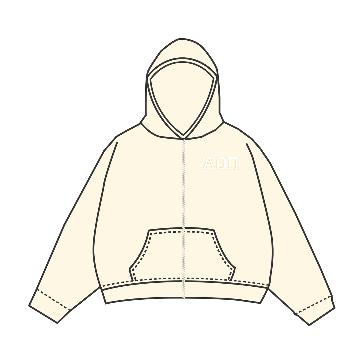 Zip Up - Cream