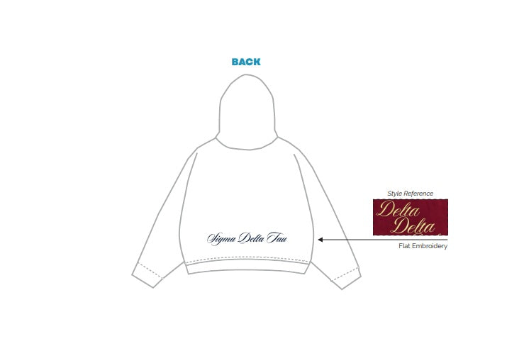 H3G-2922-University of Miami-Sigma Delta Tau-ZIP UP HOODIE WHITE