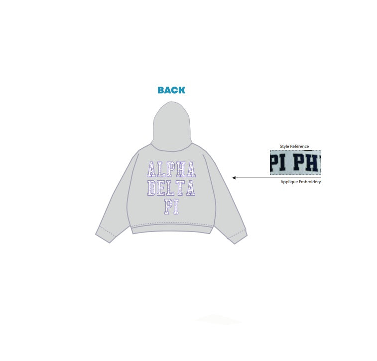 H3G-2822-University of Maryland-Alpha Delta Pi-Zip Up Hoodie