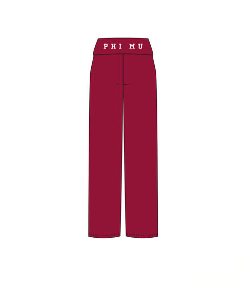 HG-0737 - Rutgers University - Phi Mu - Phi Nu Chapter Fold Over Sweatpants